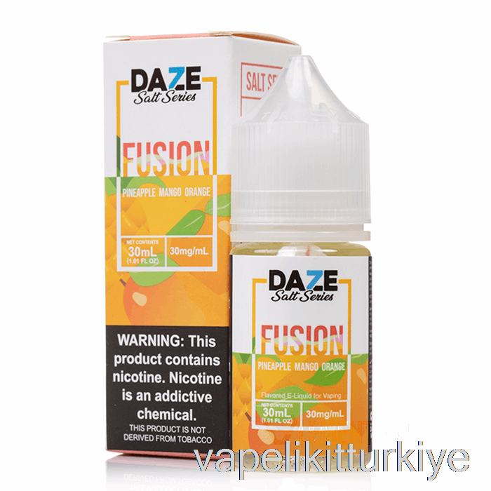 Vape Kalem Vape Mate Ananas Mango Portakal - 7 Daze Füzyon Tuzu - 30ml 30mg